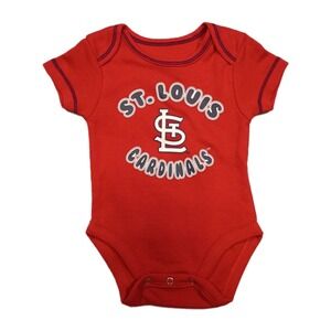 MLB Baby St. Louis Cardinals Baby‎ Shirt Bodysuit Newborn Red One-piece Unisex